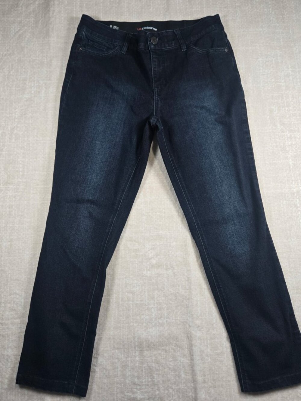 Liz Claiborne Jeans Size 8 Dark Faded Wash Stretch